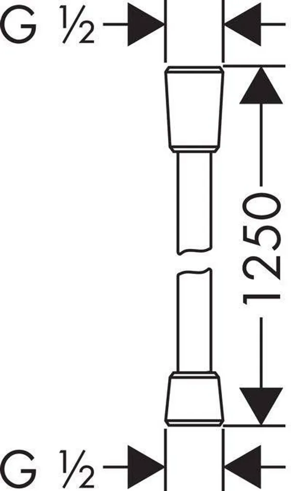 DUŠIVOOLIK HANSGROHE ISIFLEX 125CM PLASTIK KROOM