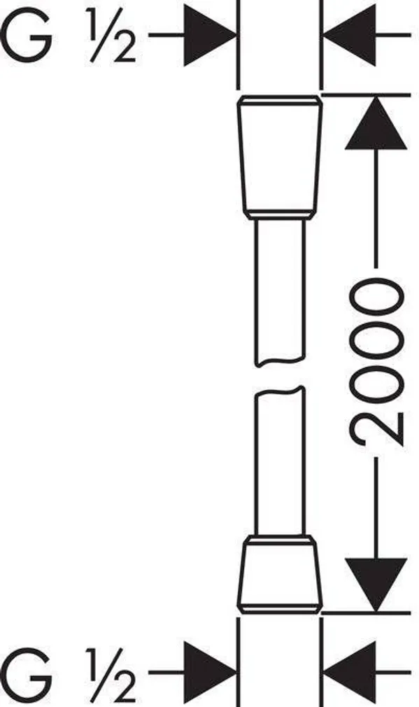 DUŠIVOOLIK HANSGROHE ISIFLEX 200CM PLASTIK KROOM