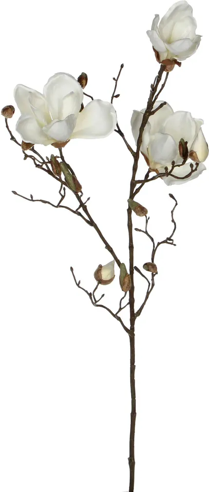KUNSTLILL MICA DECORATIONS MAGNOOLIA 88CM VALGE