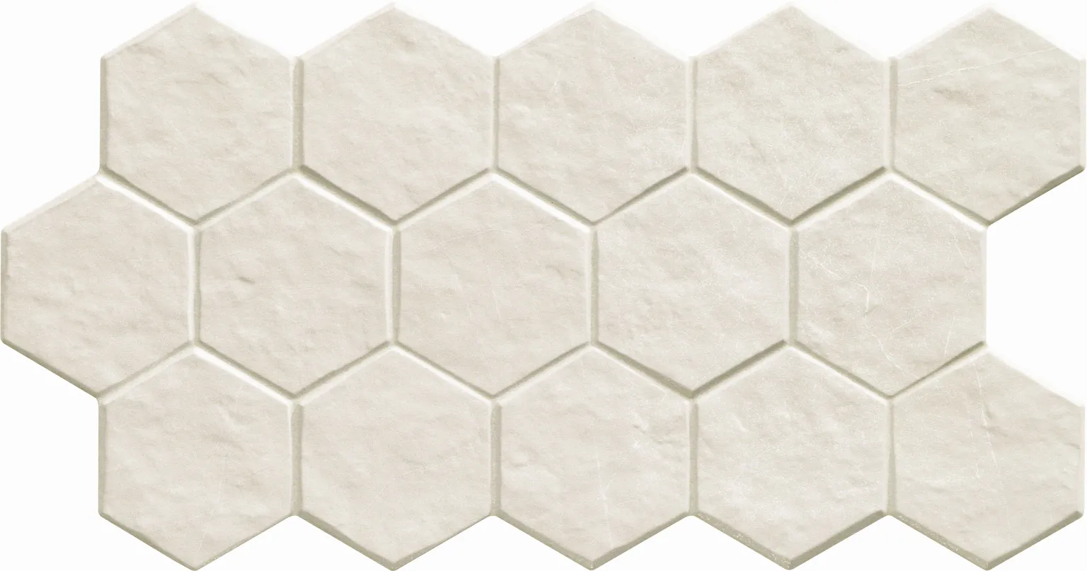 KERAAMILINE PLAAT REALONDA MUSE HEX VALGE 26,5X51CM 0,95M² PAKIS