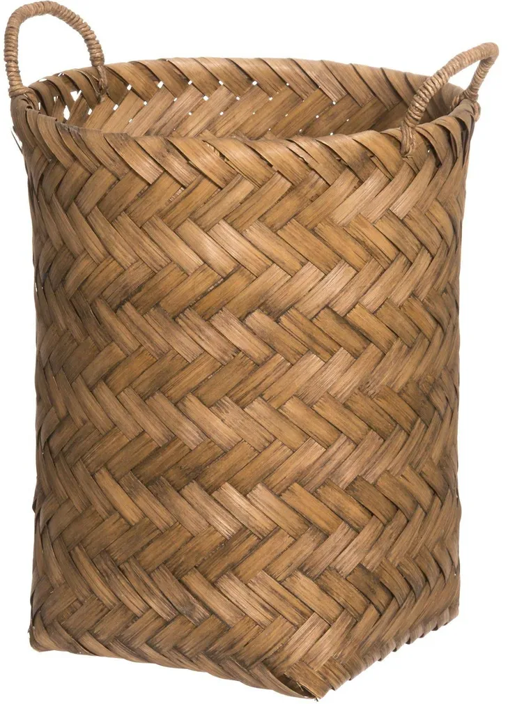PUNUTUD SISUSTUSKORV SANGADEGA FANNI K 28X28X34CM BAMBUS