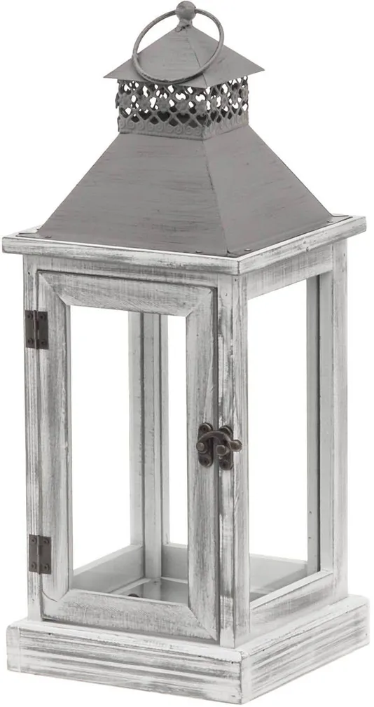 LATERN 4LIVING TUISKU 17X17X42,5CM VALGE/HALL