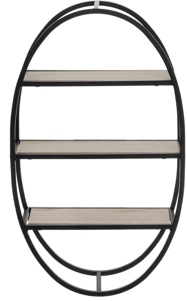 OVAALNE SEINARIIUL 3-NE 4LIVING 35X12X59,5CM MDF/RAUD MUST