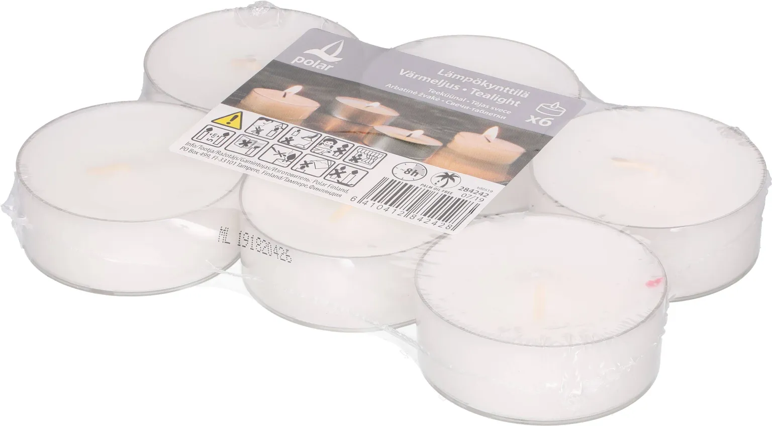 TEEKÜÜNLAD POLAR MAXI 8H VALGED 6TK