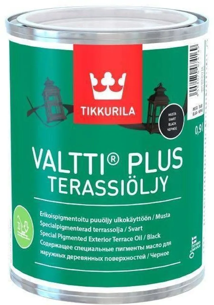 PUIDU LI TIKKURILA VALTTI PLUS TERRACE OIL 0 9L MUST Bauhof