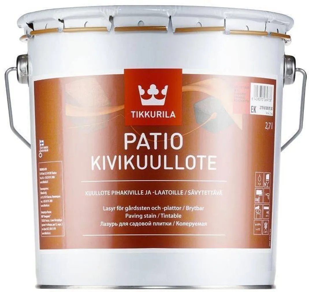 TÄNAVAKIVIDE LASUUR TIKKURILA PATIO KIVIKUULLOTE EK 2,7L MATT