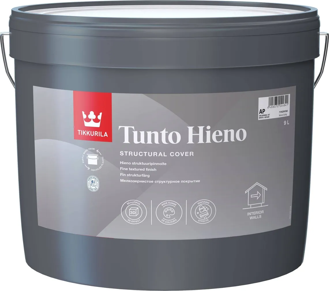 STRUKTUURVÄRV TIKKURILA TUNTO HIENO AP 9L TÄISMATT