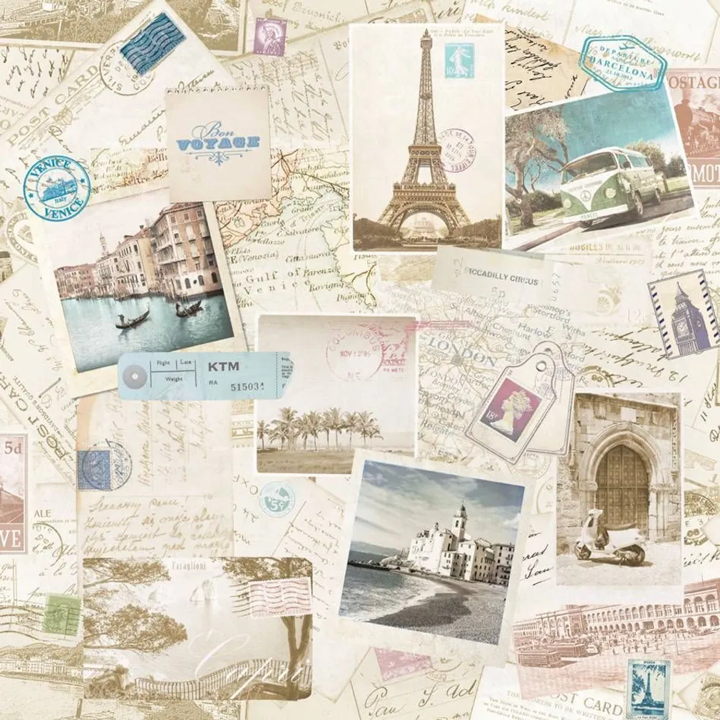 TAPEET DUTCH WALLCOVERINGS BEHANG SUMMER VACATION E788-07