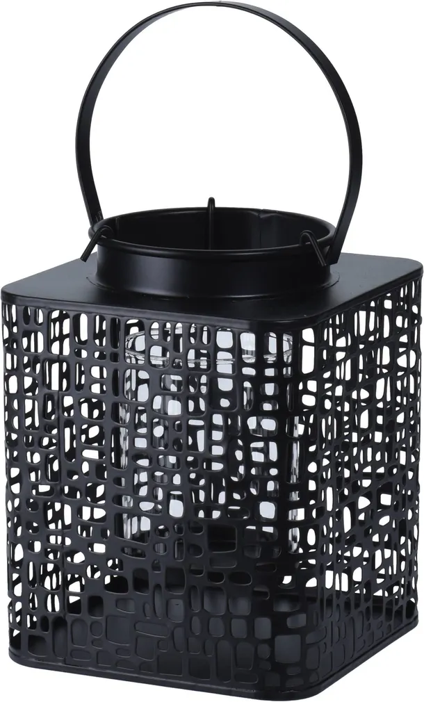 LATERN MUSTRIGA 15X15X19CM MUST