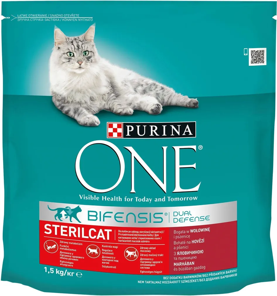 KUIV KASSITOIT PURINA ONE STERILCAT VEISELIHA/NISU 1,5KG