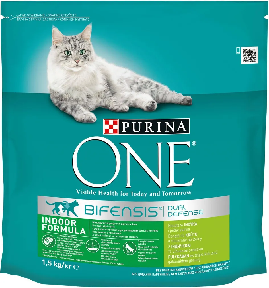 KUIV KASSITOIT PURINA ONE INDOOR KALKUN/TÄISTERANISU 1,5KG