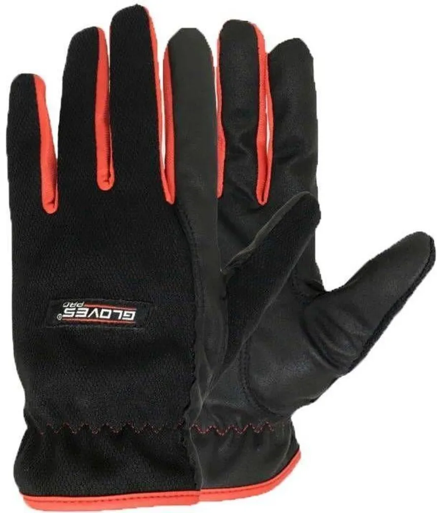TÖÖKINDAD GLOVESPRO RED 1, PEHME PU KATTEGA 9 