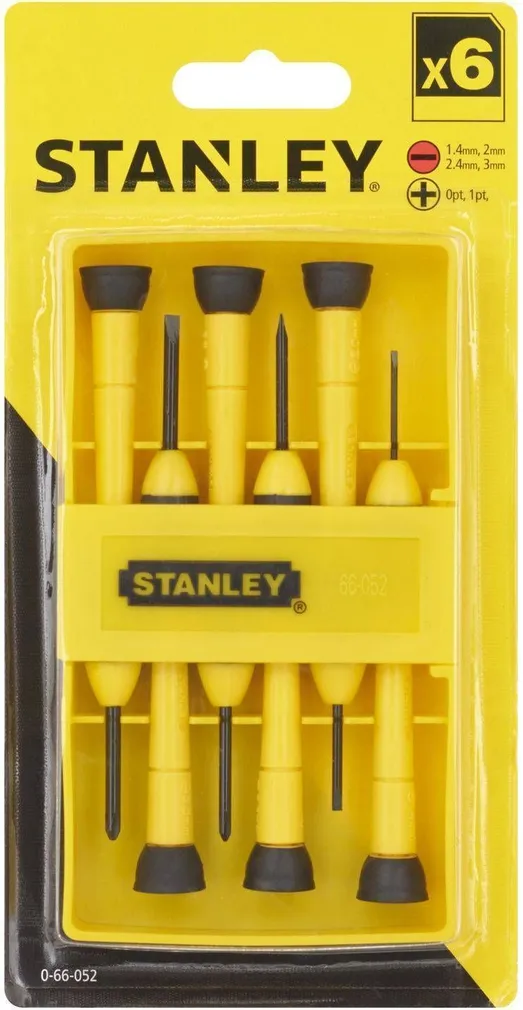 TÄPPISKRUVIKEERAJATE KOMPLEKT STANLEY 6-OSA 