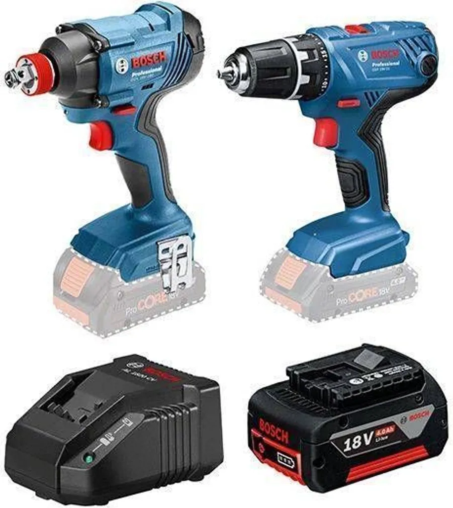 AKUTÖÖRIISTADE KOMPLEKT BOSCH GDX 18V-180 JA GSR 18V-21 2X4,0AH