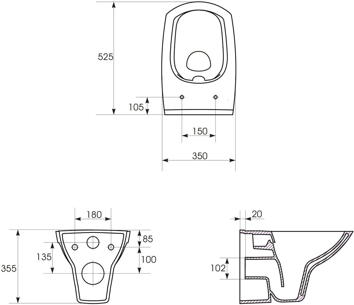WC-RAAM SEINAPOTIGA CERSANIT S701-209 ROYAL