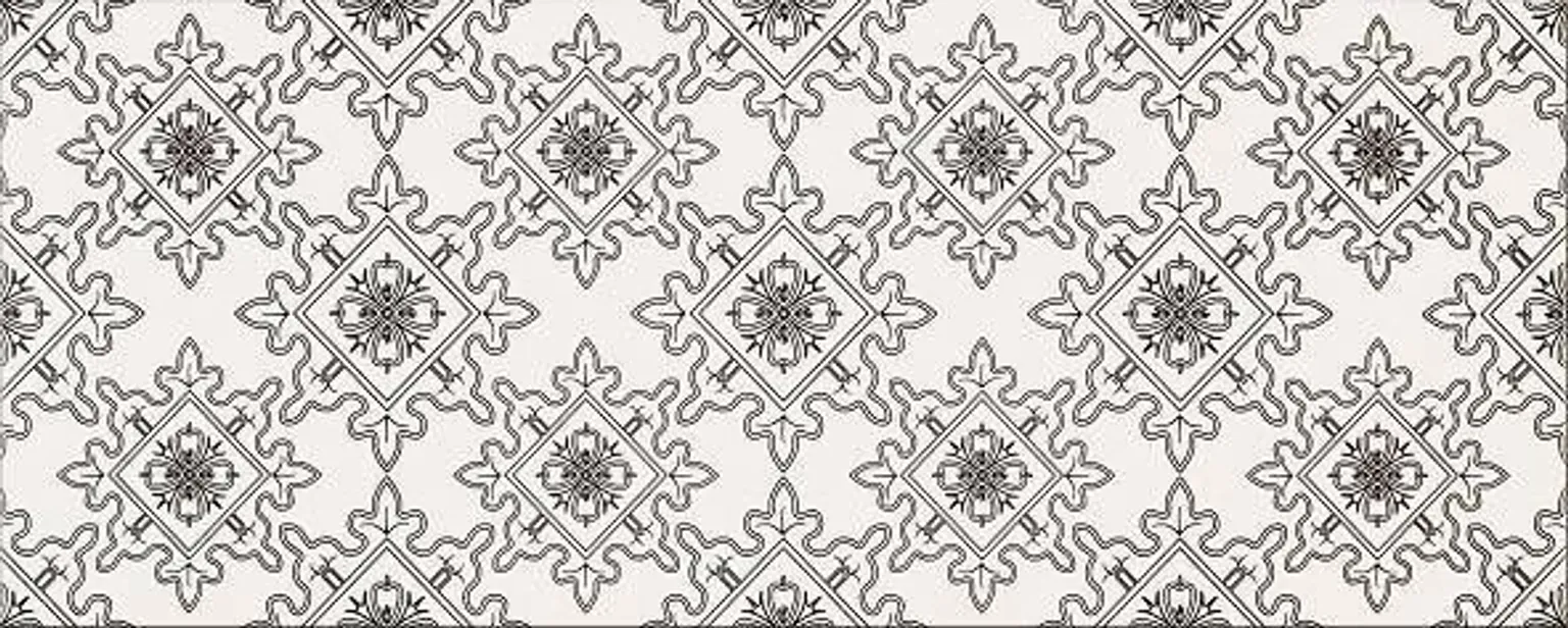 KERAAMILINE SEINAPLAAT CERSANIT BLACK&WHITE PATTERN E 20X50CM 1,3M² PAKIS