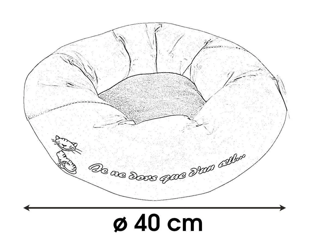 LEMMIKLOOMA PESA KASSILE ÜMMARGUNE 40CM