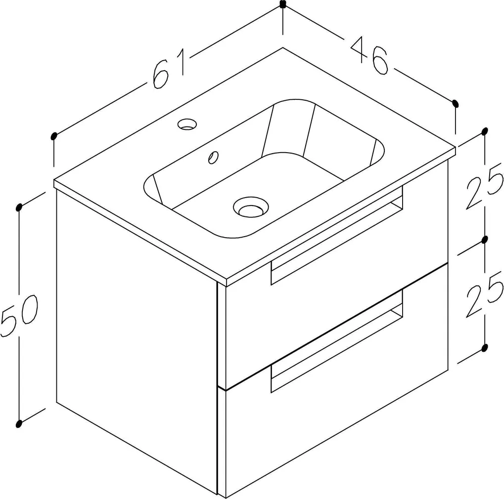 VALAMUKAPP KAME EVOKE 61X46,5X50CM VALAMUGA VALGE
