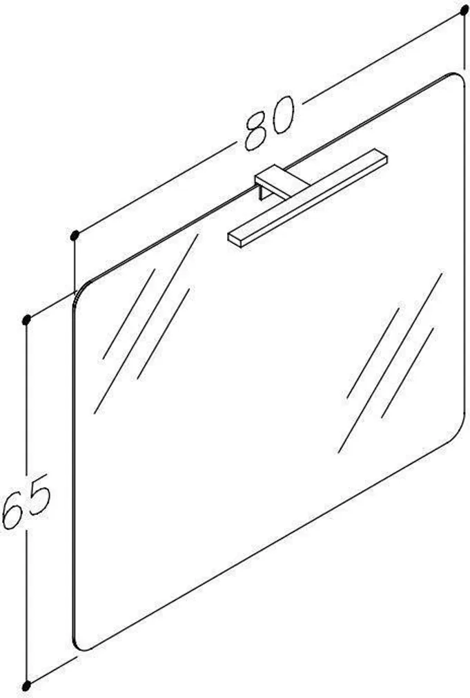 PEEGEL RB BATHROOM ECO LED VALGUSTUSEGA 80X65CM