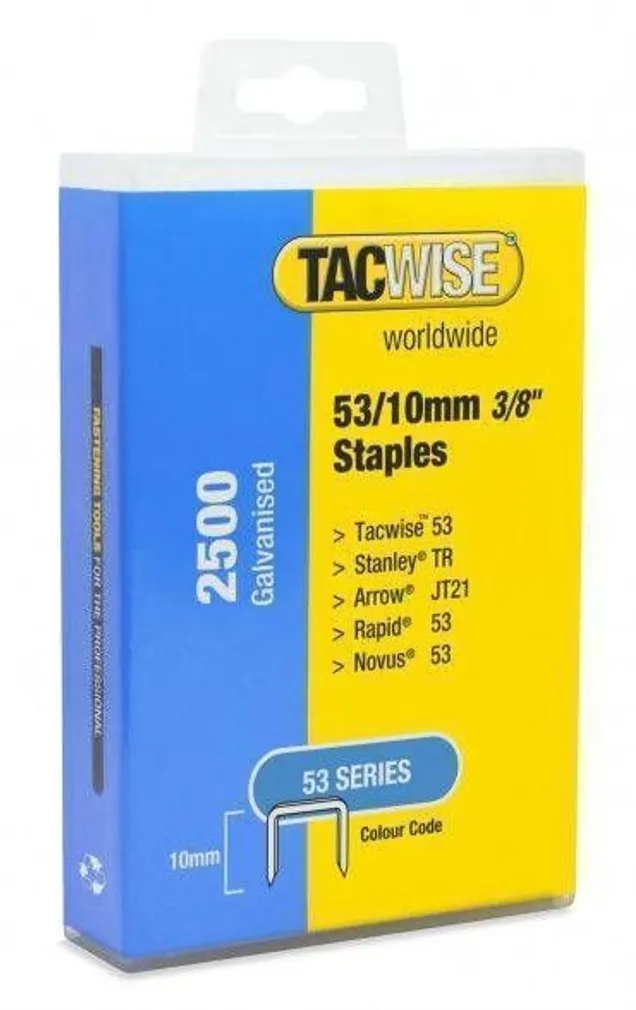 KLAMBRID TACWISE 53/10MM BLISTER 2500TK PAKIS