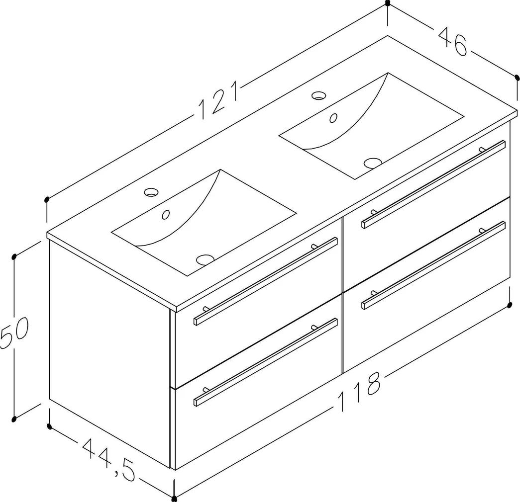 VALAMUKAPP HARMA SERENA 121X46,5X51,8CM VALAMUGA MUST TAMM