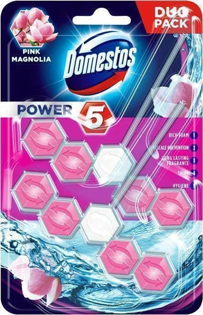 WC-VÄRSKENDAJA DOMESTOS POWER 5 PINK BLOSSOM 2X55G