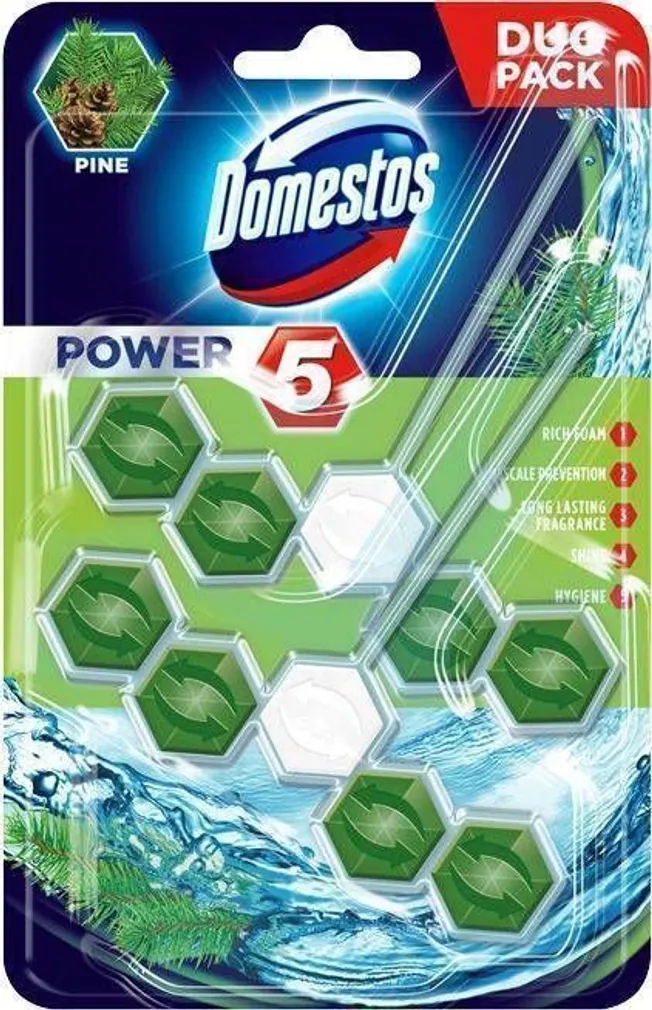 WC-VÄRSKENDAJA DOMESTOS POWER 5 PINE 2X55G