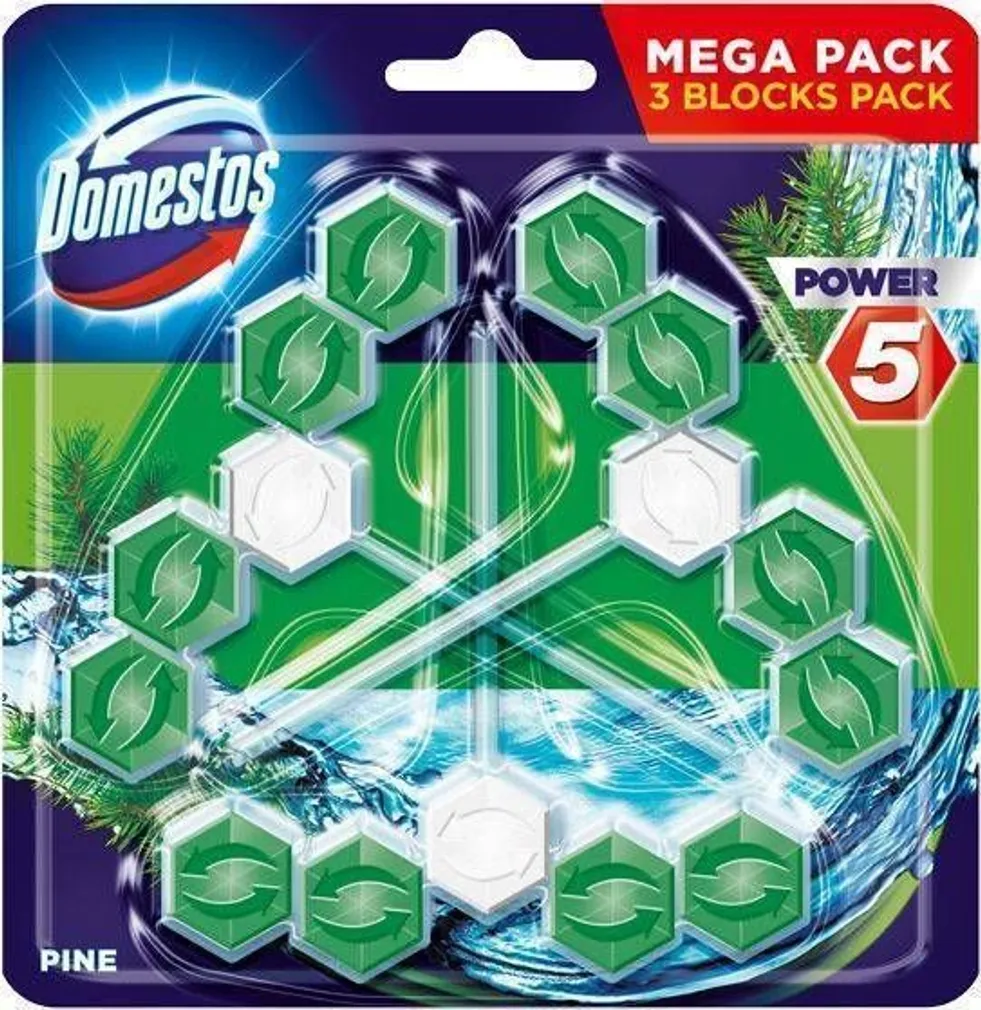 WC-VÄRSKENDAJA DOMESTOS POWER 5 PINE 3X55G