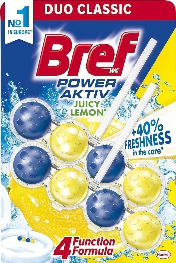 WC-VÄRSKENDAJA BREF POWER ACTIV LEMON 2X50G