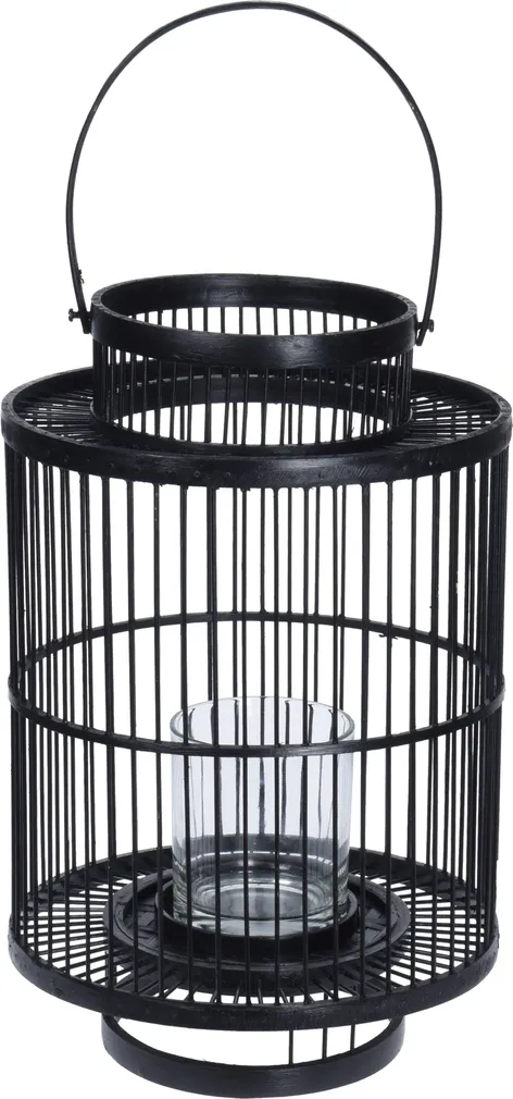 LATERN BAMBUS 24X51CM MUST