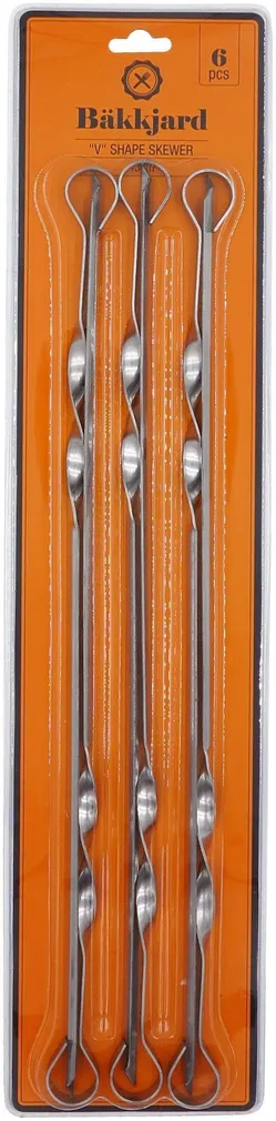 GRILLIMISVARDAD BÄKKJARD V KUJULISED 6TK, 45CM/1,4MM