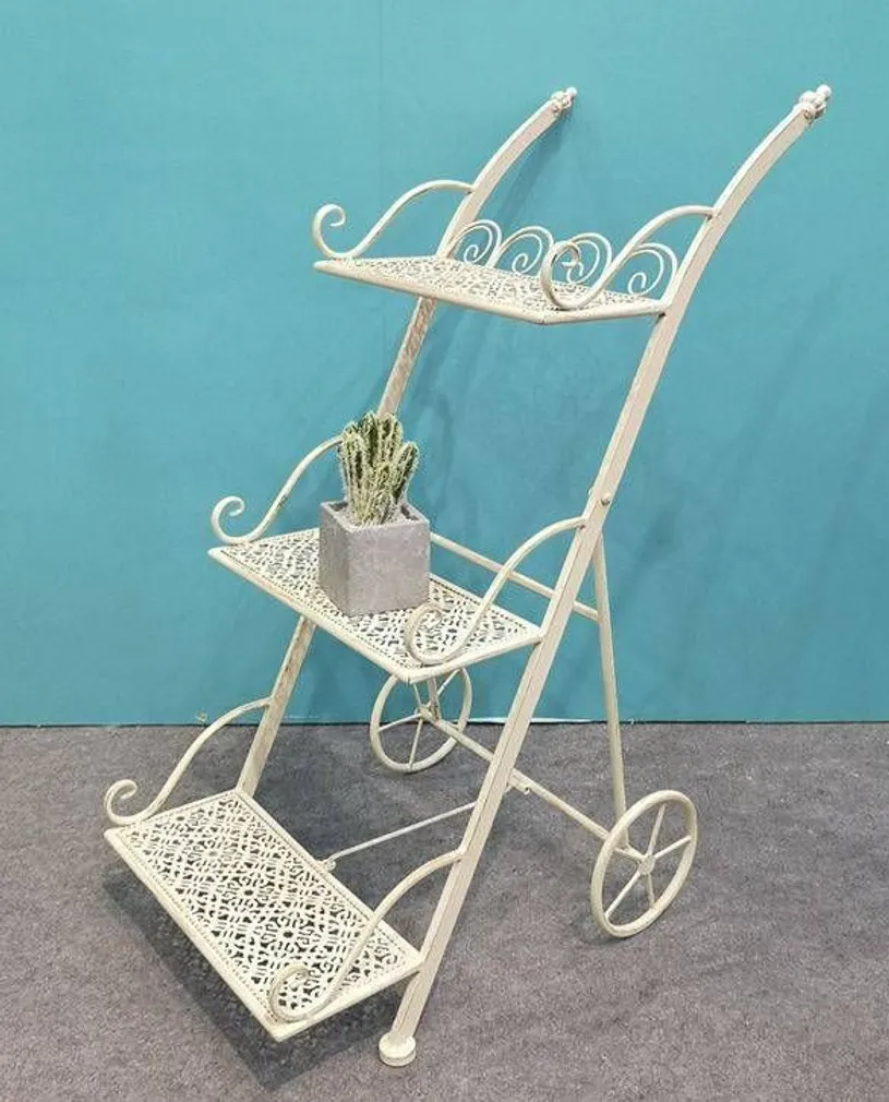 LILLEPOSTAMENT METALL 34X49X81CM VALGE