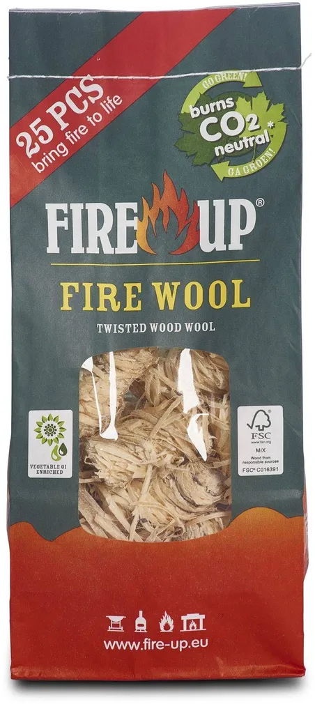 TULESÜÜTAJA FIRE-UP CO2 WOODWOOL 25TK