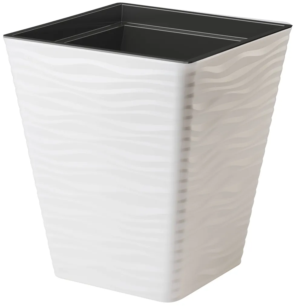 LILLEPOTT FORM-PLASTIC DUNES KANDILINE VALGE 40CM