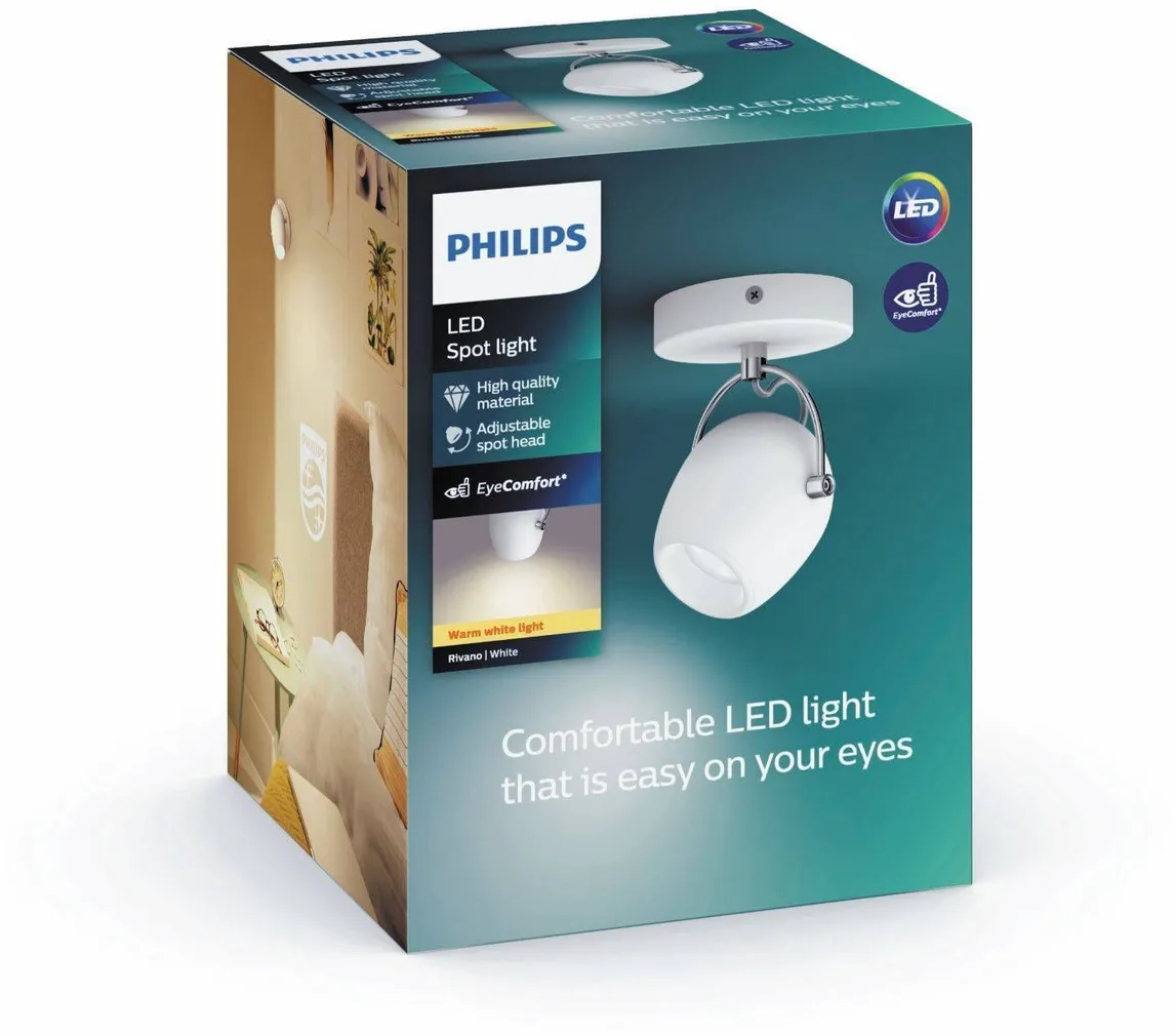 KOHTVALGUSTI PHILIPS RIVANO 1X4,5W VALGE