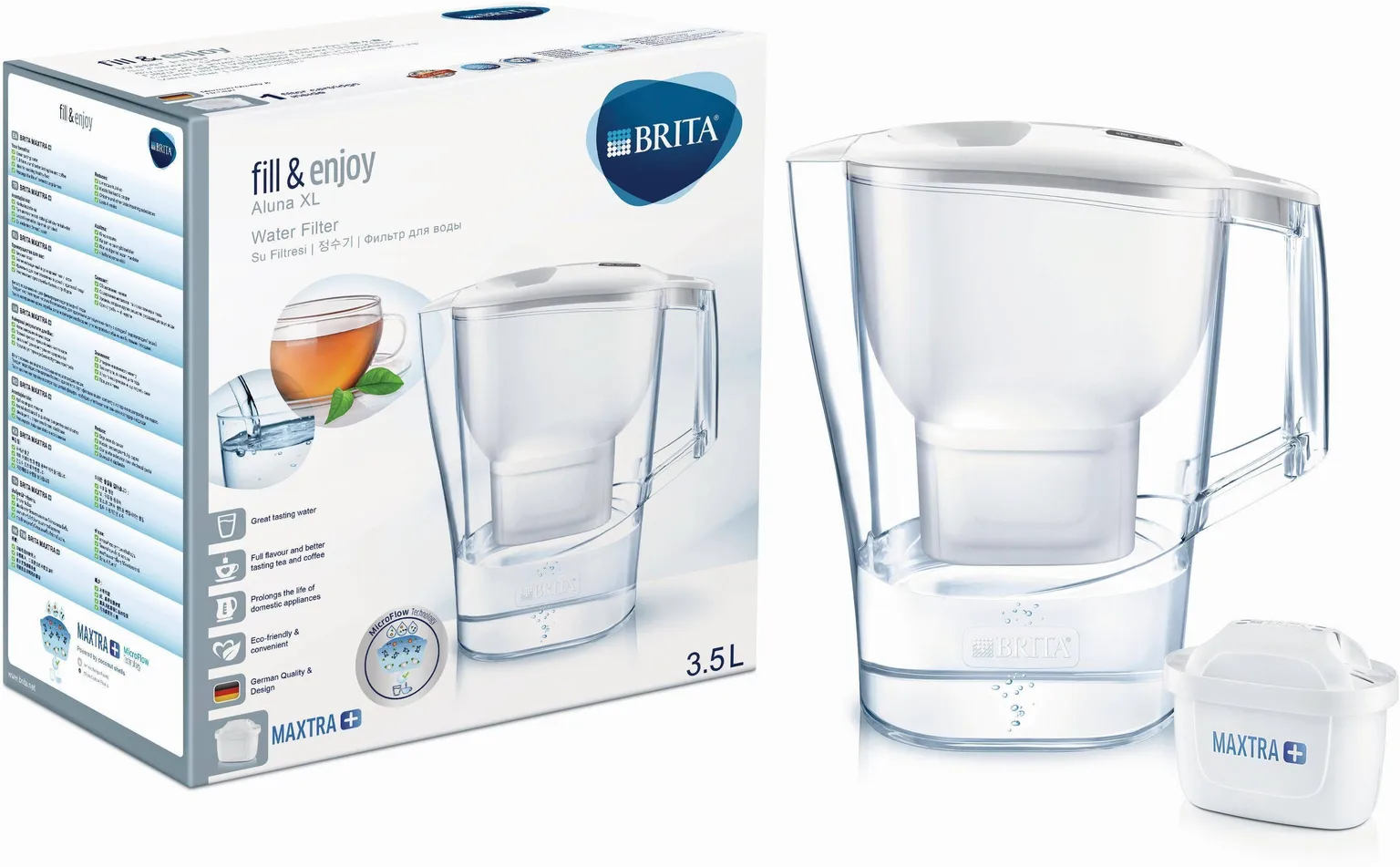 VEEFILTERKANN BRITA ALUNA XL 3,5L VALGE