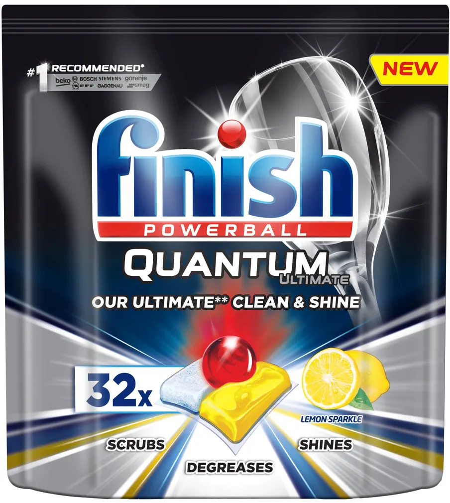 NÕUDEPESUMASINA TABLETID FINISH QUANTUM ULTIMATE LEMON 32TK PAKIS