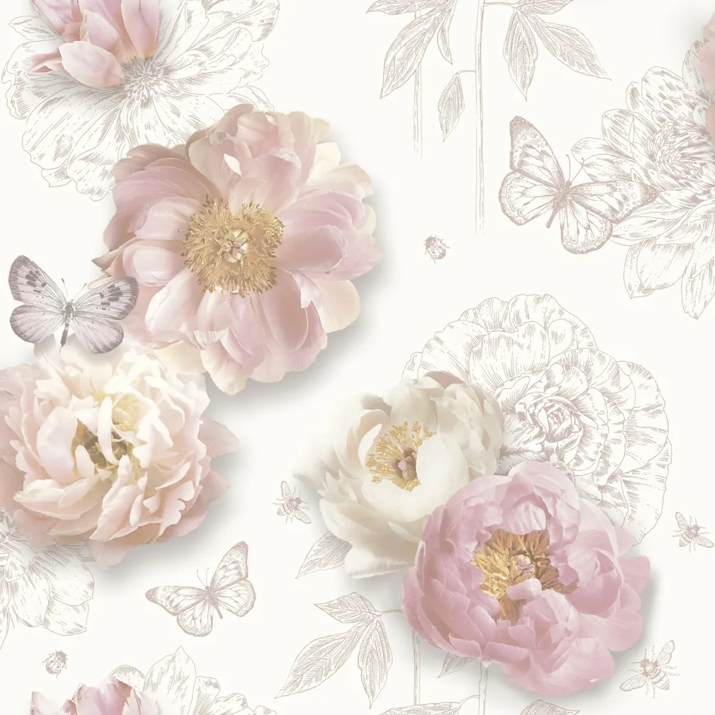 TAPEET ARTHOUSE FLOWER GARDEN BLUSH
