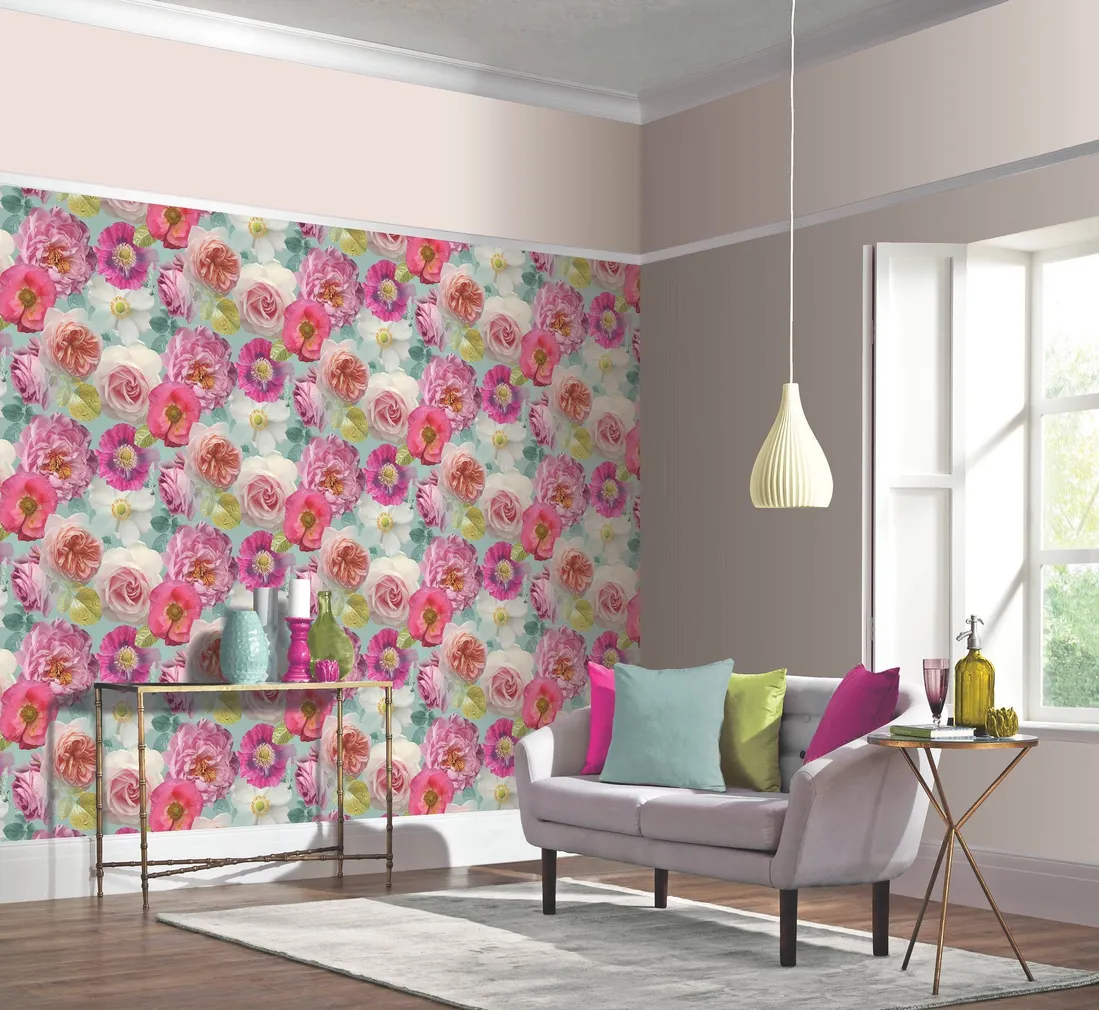 TAPEET ARTHOUSE COUNTRY GARDEN TEAL