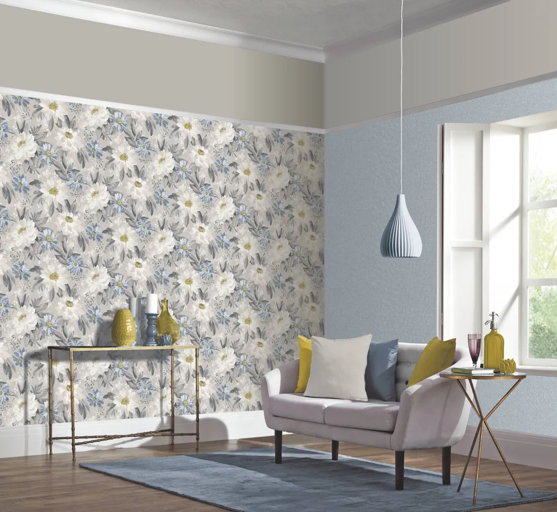 TAPEET ARTHOUSE PAINTED DAHLIA GREY MULTI