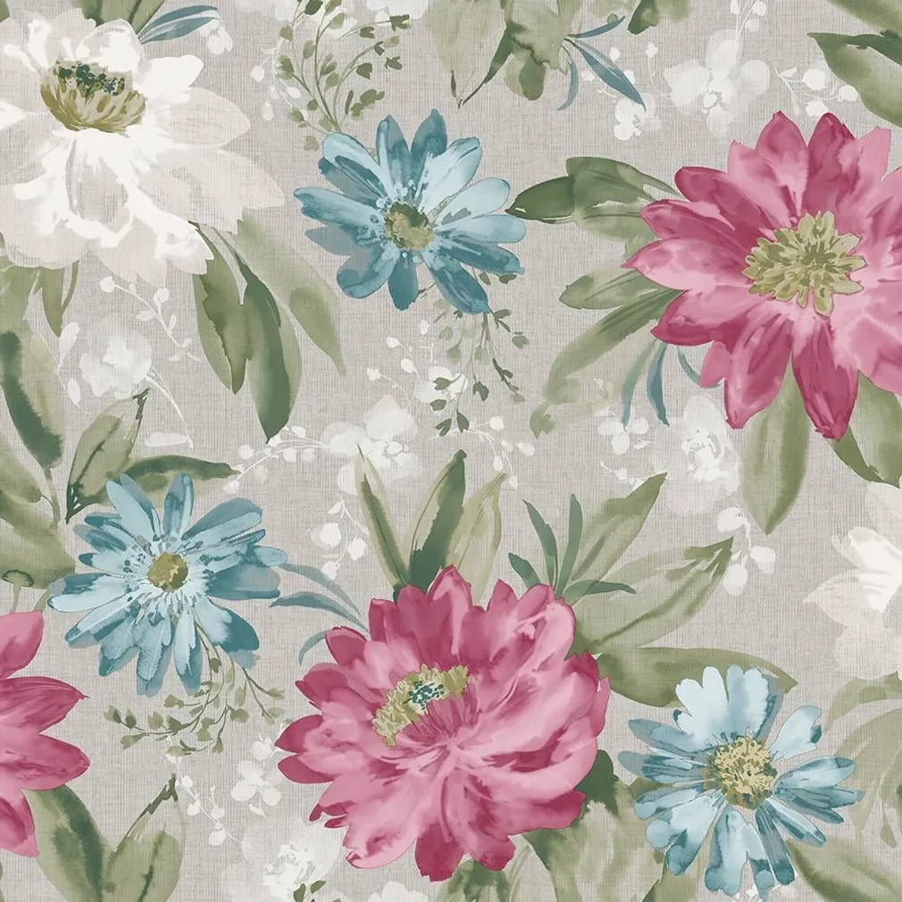 TAPEET ARTHOUSE PAINTED DAHLIA RASPBERRY MULTI