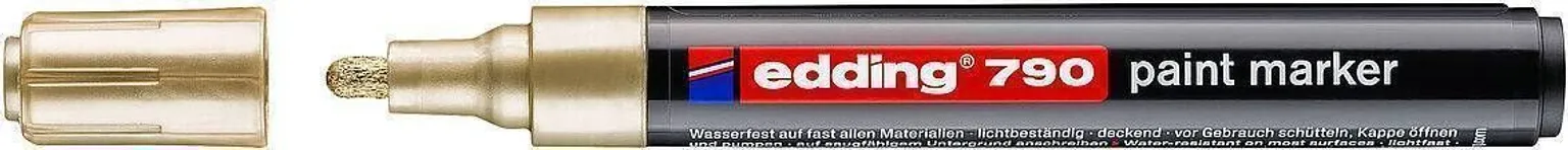 VÄRVIMARKER EDDING PERMANENTE 790 KULDNE 2-3MM PLASTIK KEST