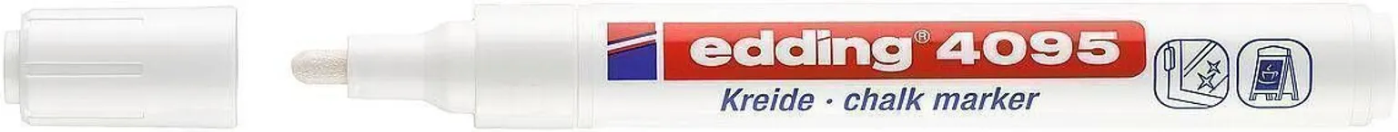 KRIIDIMARKER EDDING 4095 VALGE 2-3MM ÜMARA OTSAGA