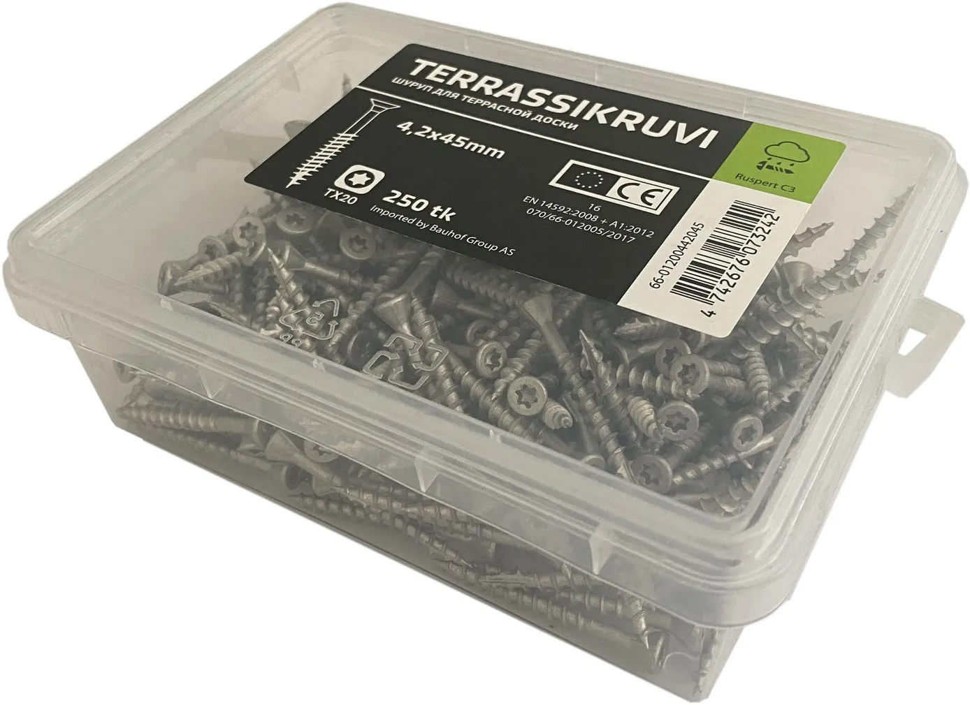 TERRASSIKRUVI CLINT 4,2X45 RUSPERT 250 TK/PAKIS