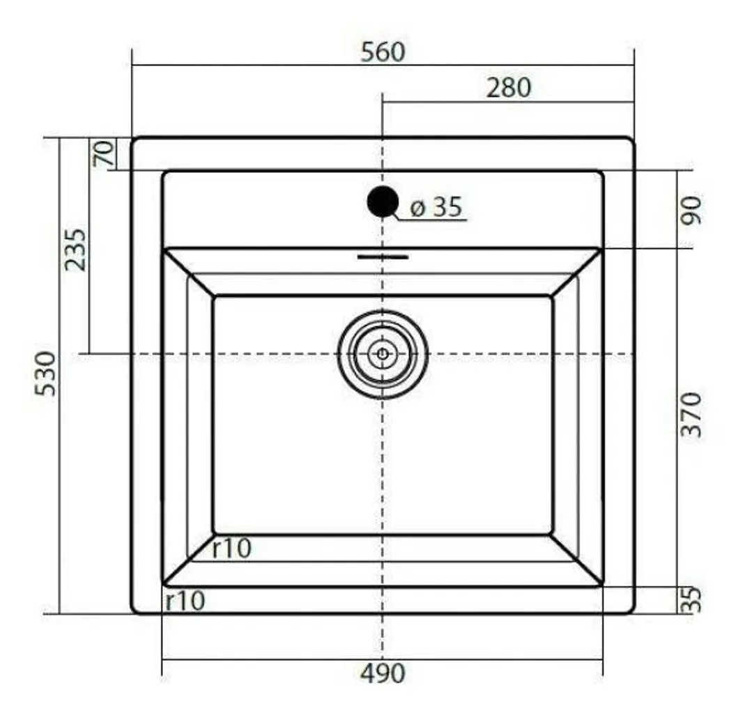 VALAMU FRANKE SIRIUS SID610 TEKTONIIT 560X530X200MM MUST