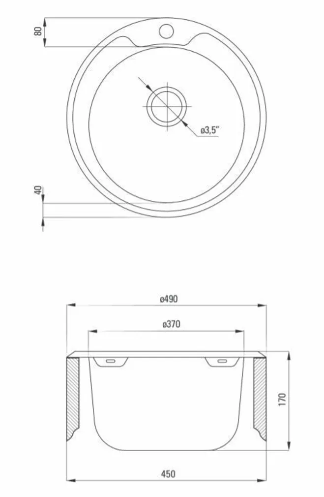 ROOSTEVABA VALAMU DEANTE TWIST Ø480X170MM SATIN