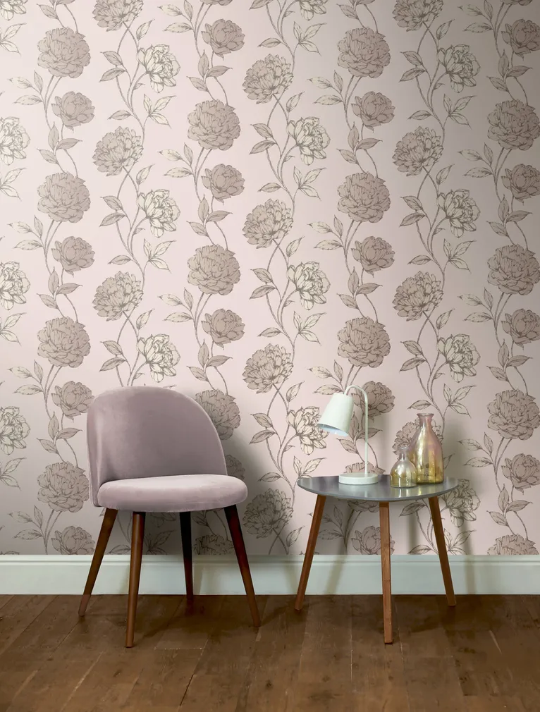 TAPEET ARTHOUSE PRETTY FLORAL BLUSH