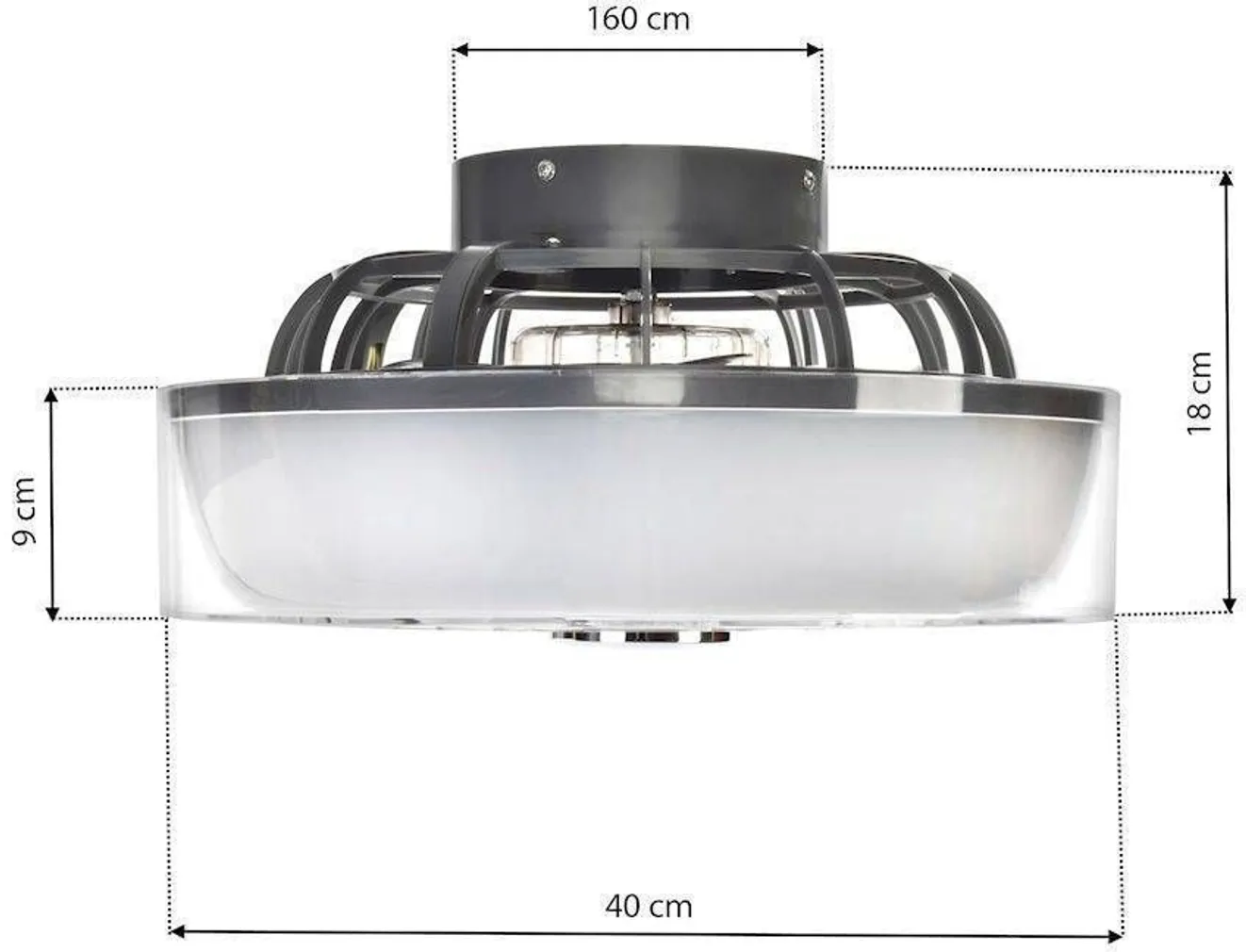LAELAMP VENTILAATORIGA MILAGRO MISTRAL 45W PULT KLAAR