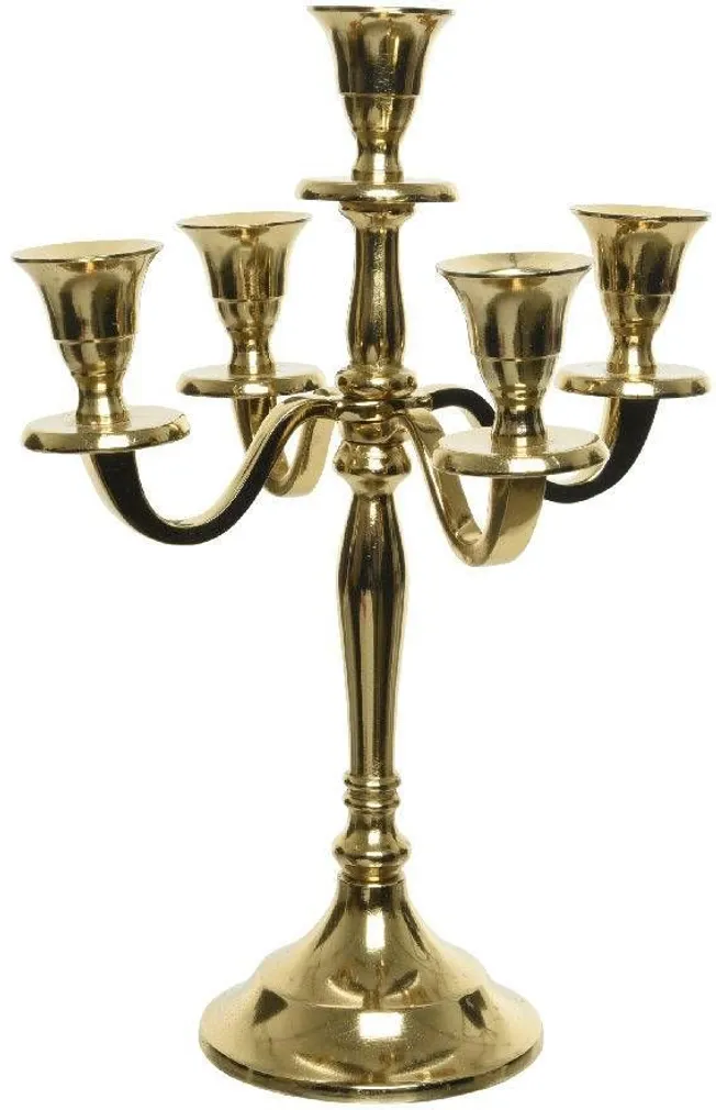 KÜÜNLAHOIDJA DECORIS 5'LE KÜÜNLALE, KULDNE