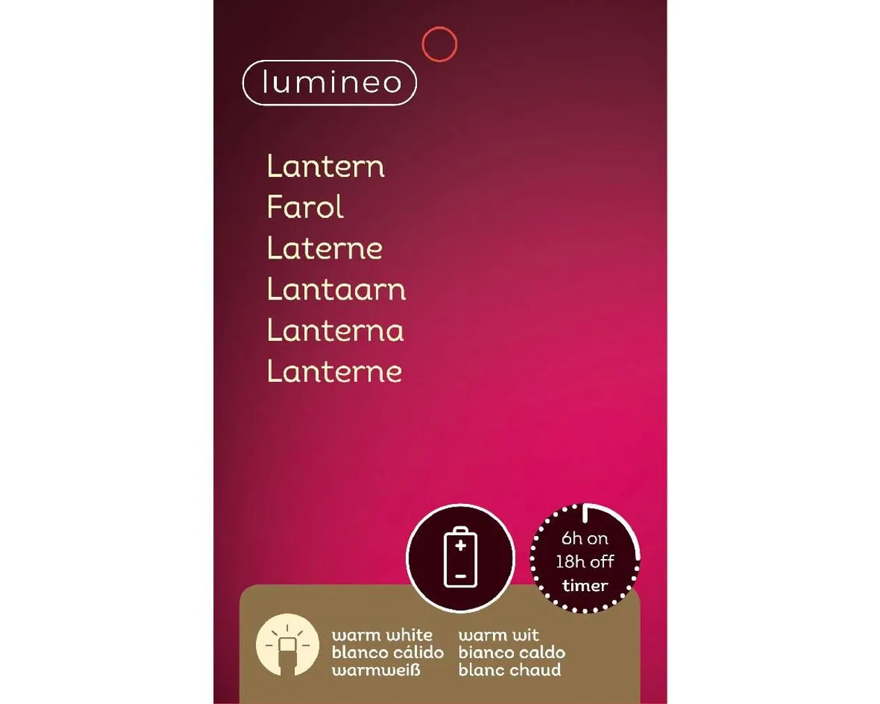 LATERN LED TULEDEGA  13X32CM
